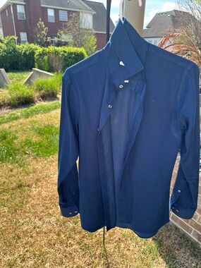 Bonobos Navy Blue Desk to Dinner Shirt